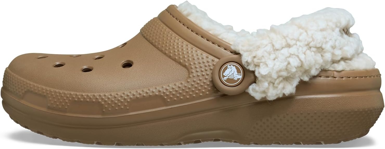 image:imageCrocs UnisexAdult Classic Fleece Lined Clogs Fuzzy Slippers for Women and MenSepia