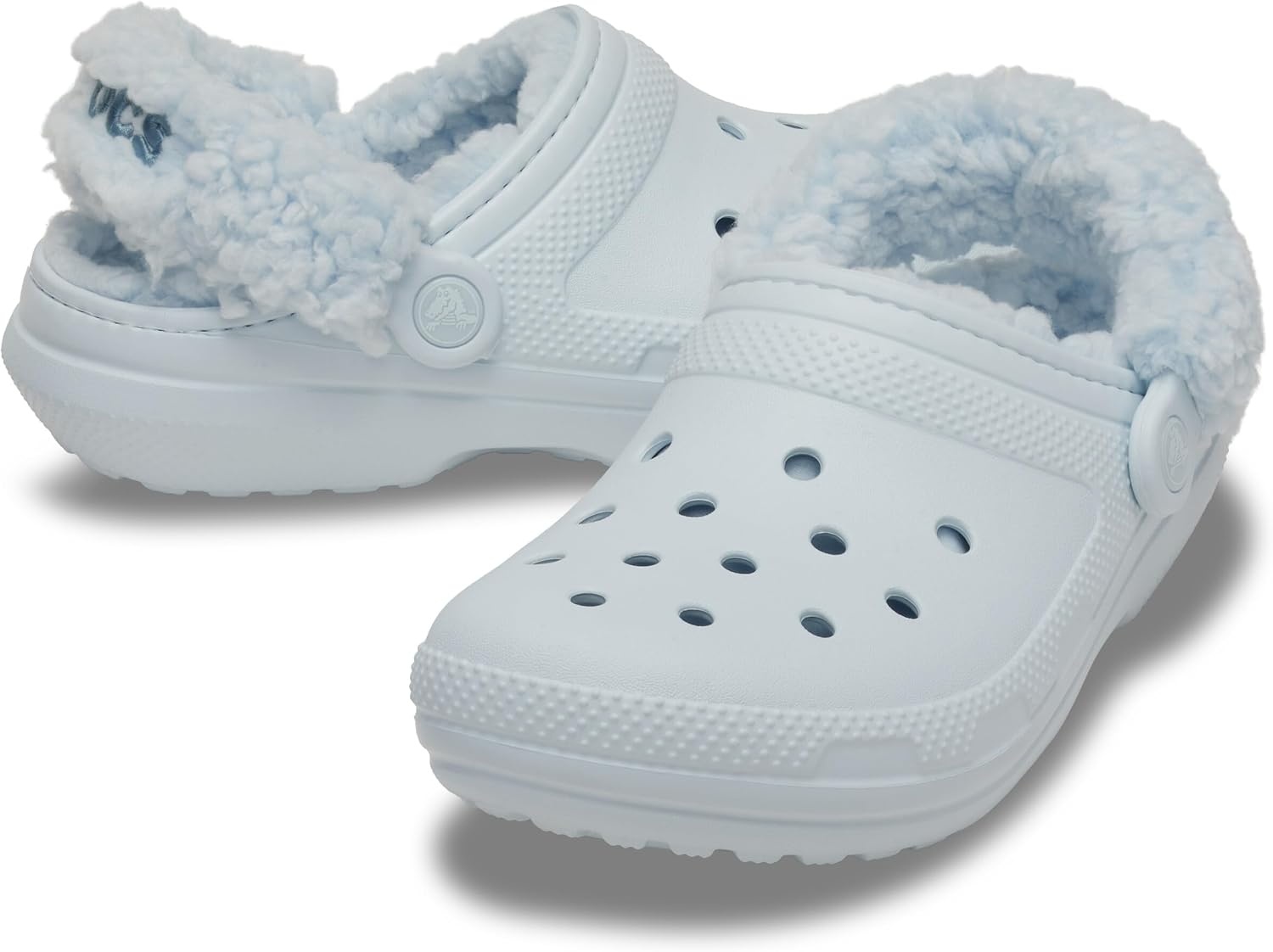 image:imageCrocs UnisexAdult Classic Fleece Lined Clogs Fuzzy Slippers for Women and MenSky Ice