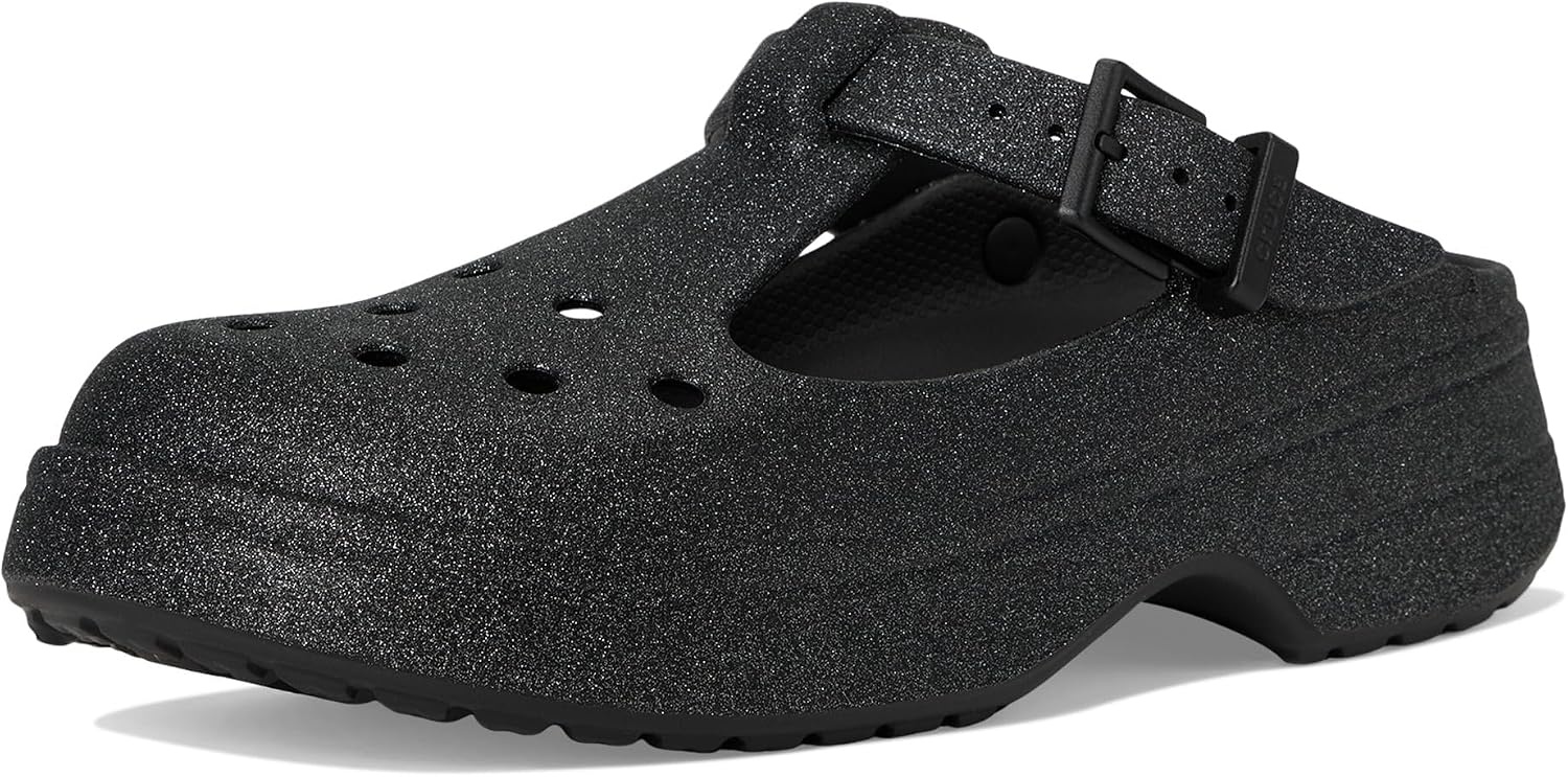 image:imageCrocs Womens Classic Mary Jane ClogsBlack Glitter