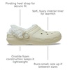 Crocs Unisex-Adult Classic Fleece Lined Clogs, Fuzzy Slippers for Women and Men(Bone)