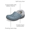 Crocs Unisex-Adult Classic Fleece Lined Clogs, Fuzzy Slippers for Women and Men(Concrete)