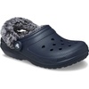 Crocs Unisex-Adult Classic Fleece Lined Clogs, Fuzzy Slippers for Women and Men(Navy)