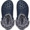 Crocs Unisex-Adult Classic Fleece Lined Clogs, Fuzzy Slippers for Women and Men(Navy)