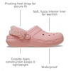 Crocs Unisex-Adult Classic Fleece Lined Clogs, Fuzzy Slippers for Women and Men(Powder Pink)