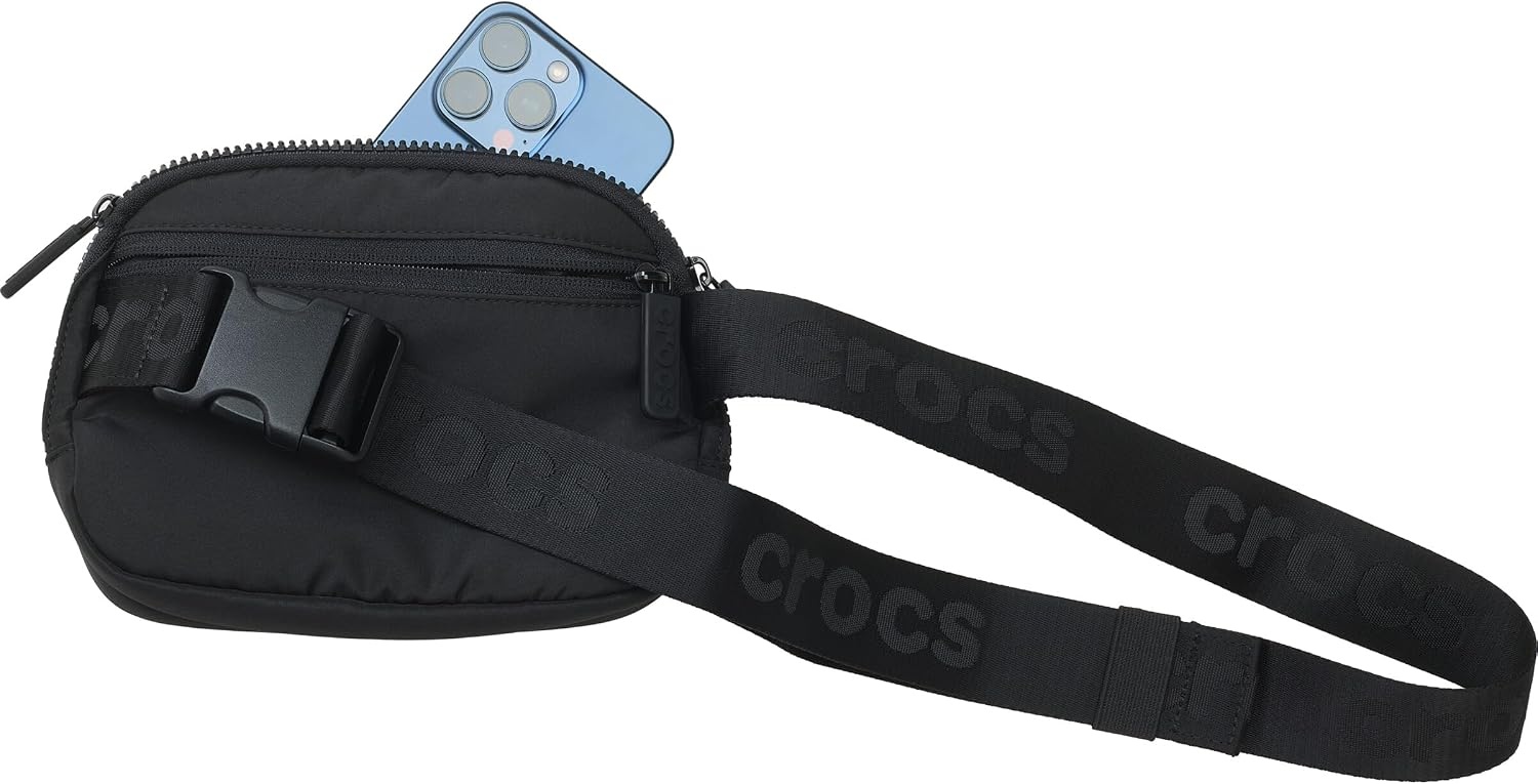 image:imageCrocs Classic Belt Waist Bag Customizable Fanny Pack Personalize with Jibbitz Charms Black One SizeBlack