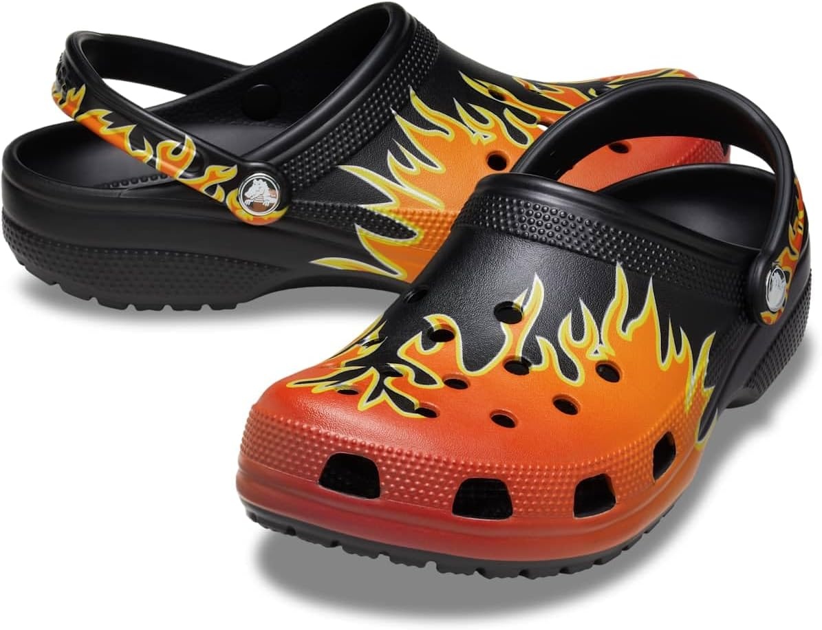 image:imageCrocs UnisexAdult Classic Clog Seasonal Graphic Casual ShoesBlackMulti