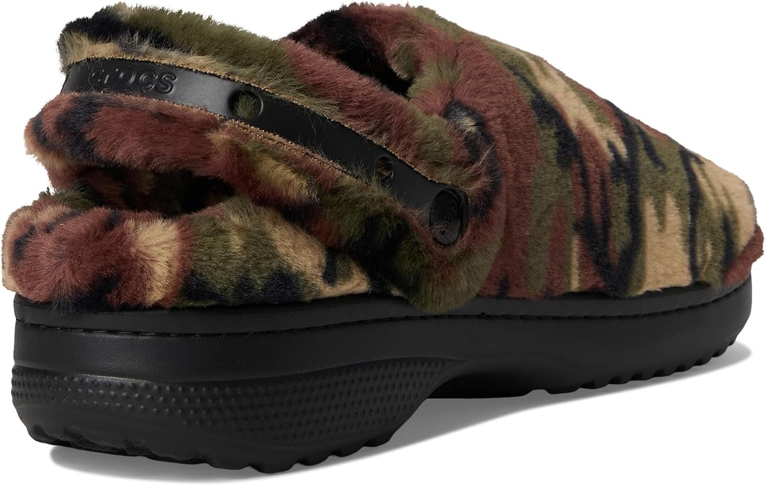 image:imageCrocs UnisexAdult Classic Unfurgettable Lined Clogs Fuzzy SlippersArmy GreenMulti