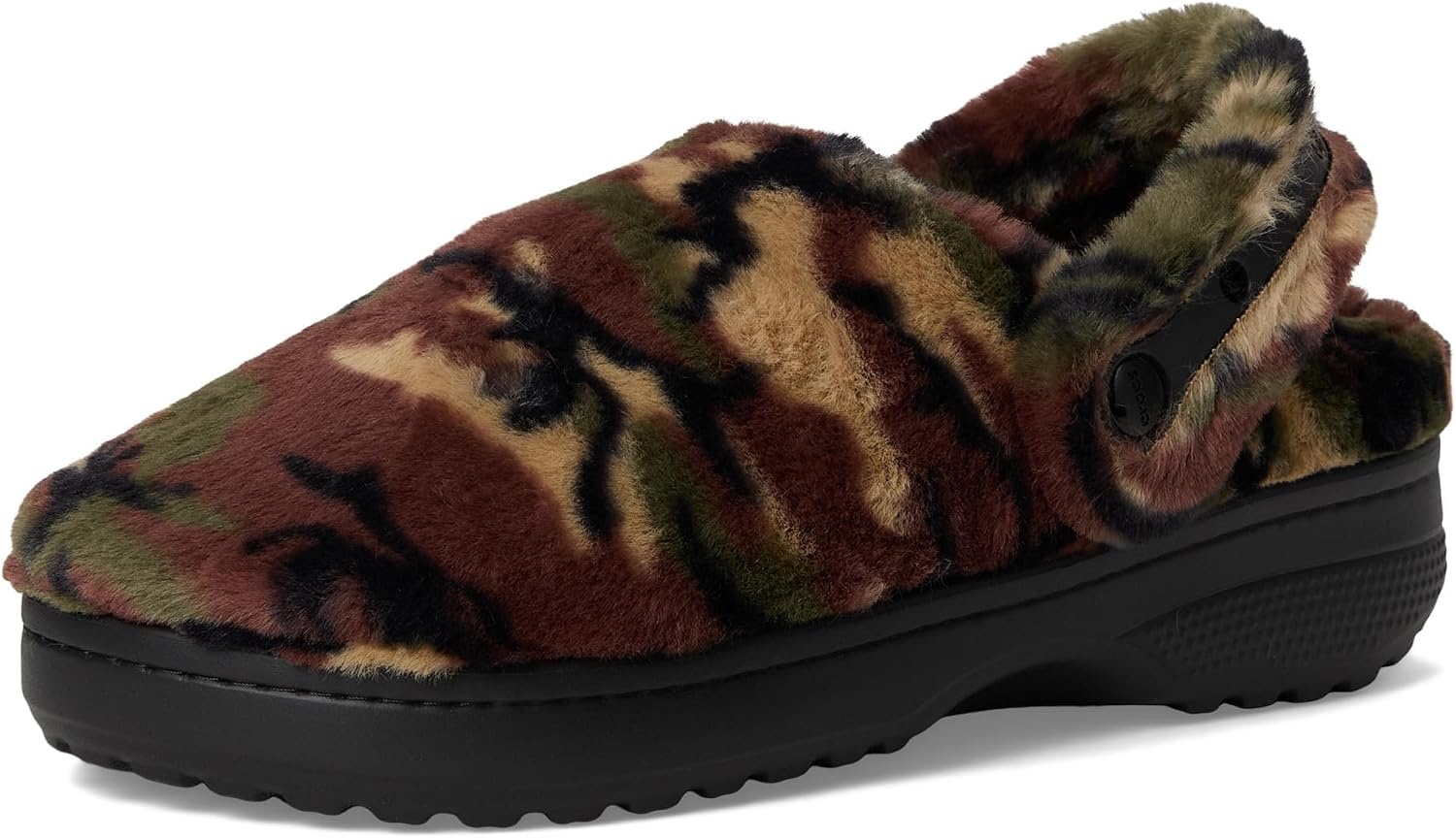 image:imageCrocs UnisexAdult Classic Unfurgettable Lined Clogs Fuzzy SlippersArmy GreenMulti