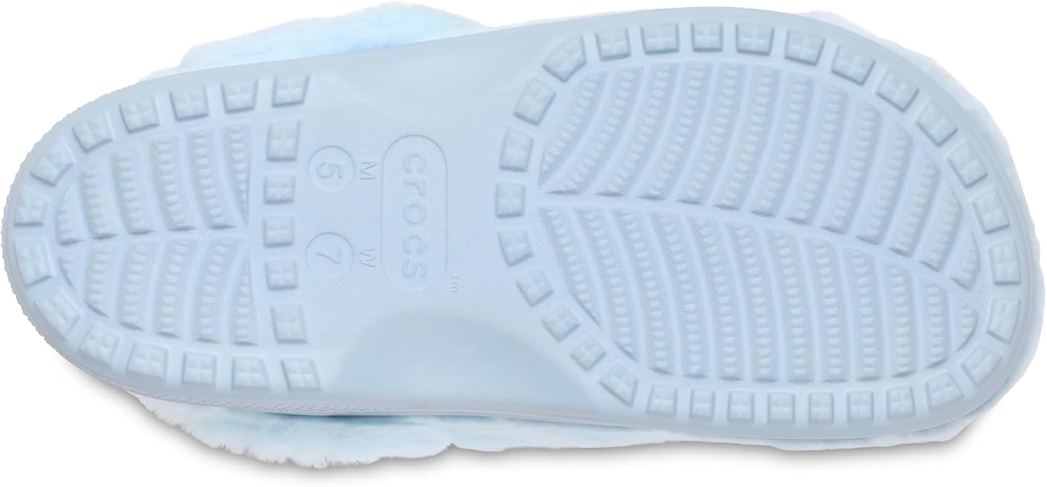 image:imageCrocs UnisexAdult Classic Unfurgettable Lined Clogs Fuzzy SlippersBlue Frost