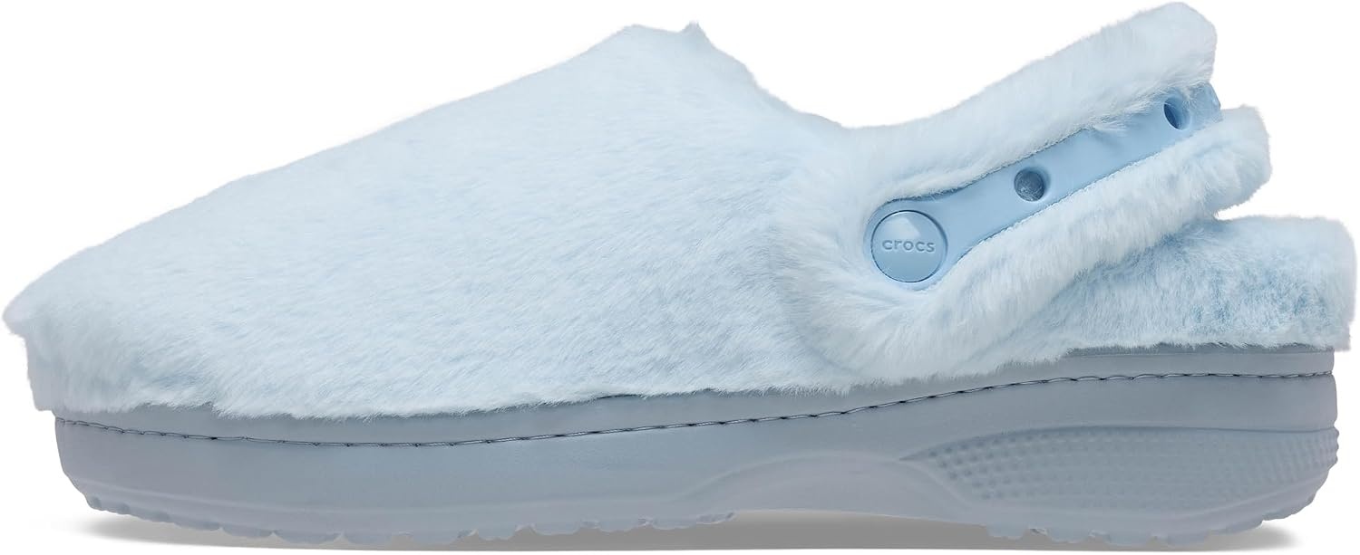 image:imageCrocs UnisexAdult Classic Unfurgettable Lined Clogs Fuzzy SlippersBlue Frost