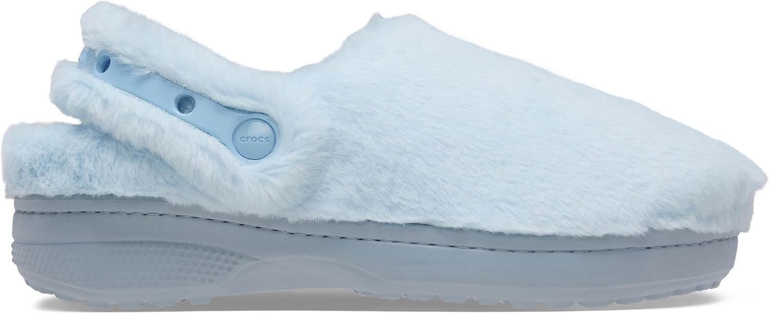 image:imageCrocs UnisexAdult Classic Unfurgettable Lined Clogs Fuzzy SlippersBlue Frost