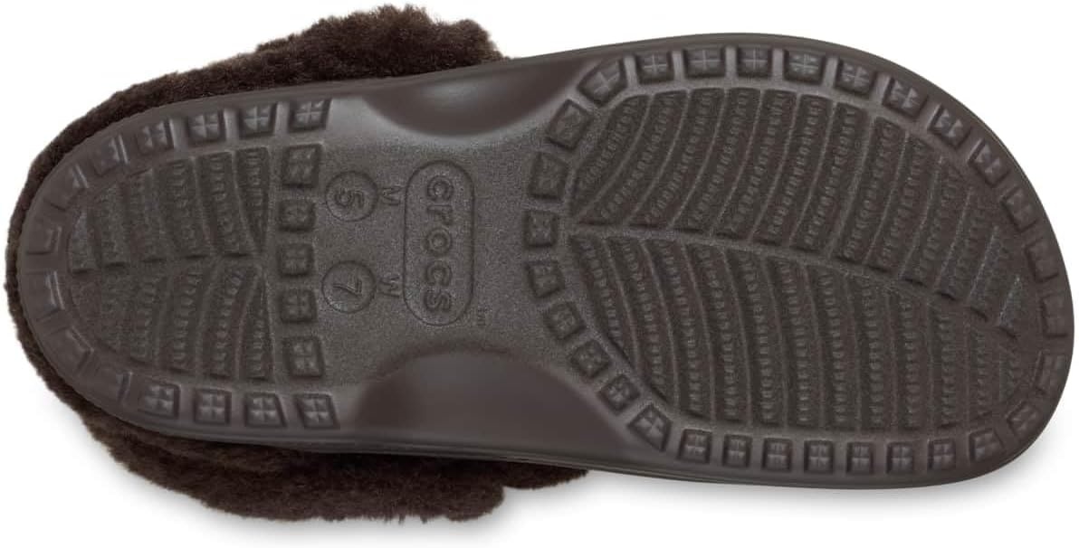 image:imageCrocs UnisexAdult Classic Unfurgettable Lined Clogs Fuzzy SlippersEspresso Vegan Suede