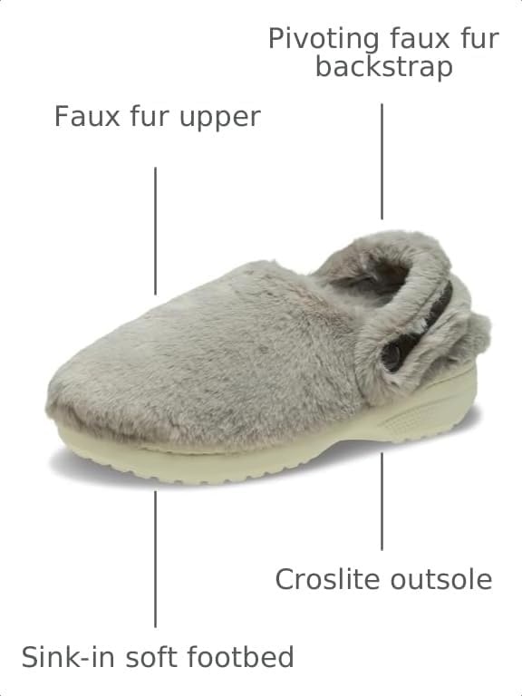 image:imageCrocs UnisexAdult Classic Unfurgettable Lined Clogs Fuzzy SlippersMushroom