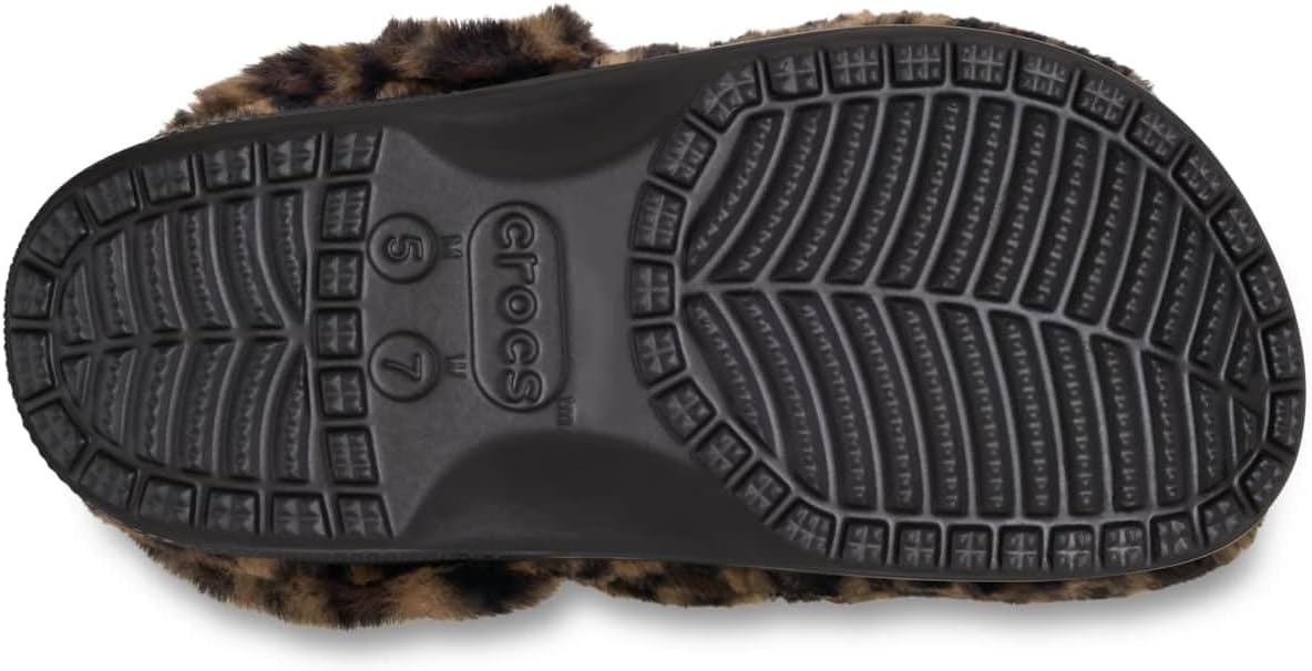 image:imageCrocs UnisexAdult Classic Unfurgettable Lined Clogs Fuzzy SlippersSepiaLeopard