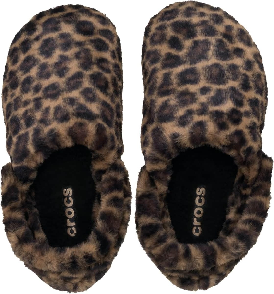 image:imageCrocs UnisexAdult Classic Unfurgettable Lined Clogs Fuzzy SlippersSepiaLeopard