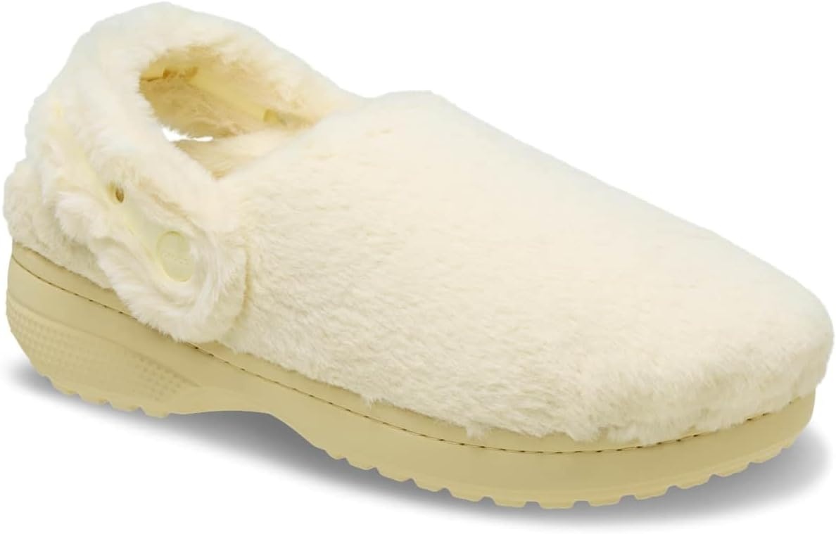 image:imageCrocs UnisexAdult Classic Unfurgettable Lined Clogs Fuzzy SlippersVanilla