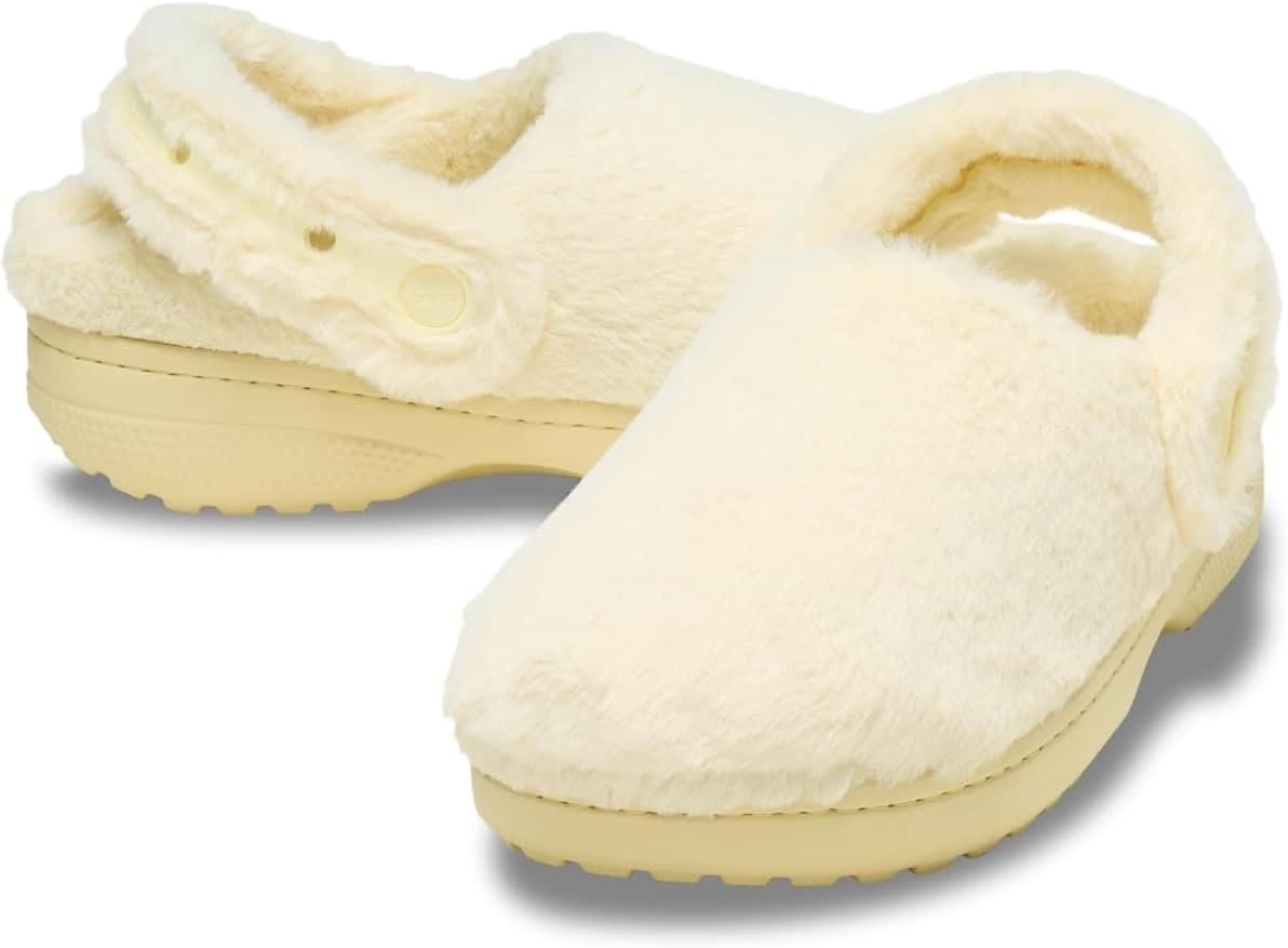 image:imageCrocs UnisexAdult Classic Unfurgettable Lined Clogs Fuzzy SlippersVanilla