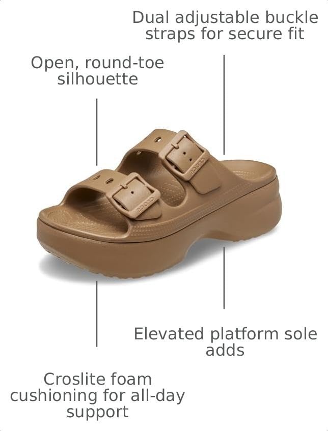 image:imageCrocs Womens Classic Saturday Platform SandalsSepia