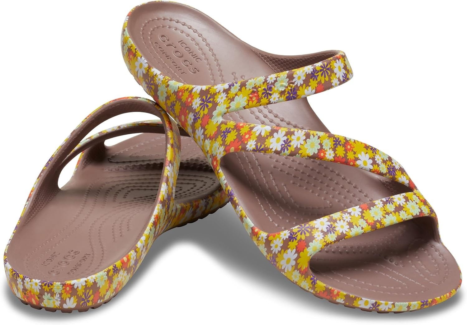 image:imageCrocs Womens Kadee II Sandals Casual SandalsRetro FloralTruffle