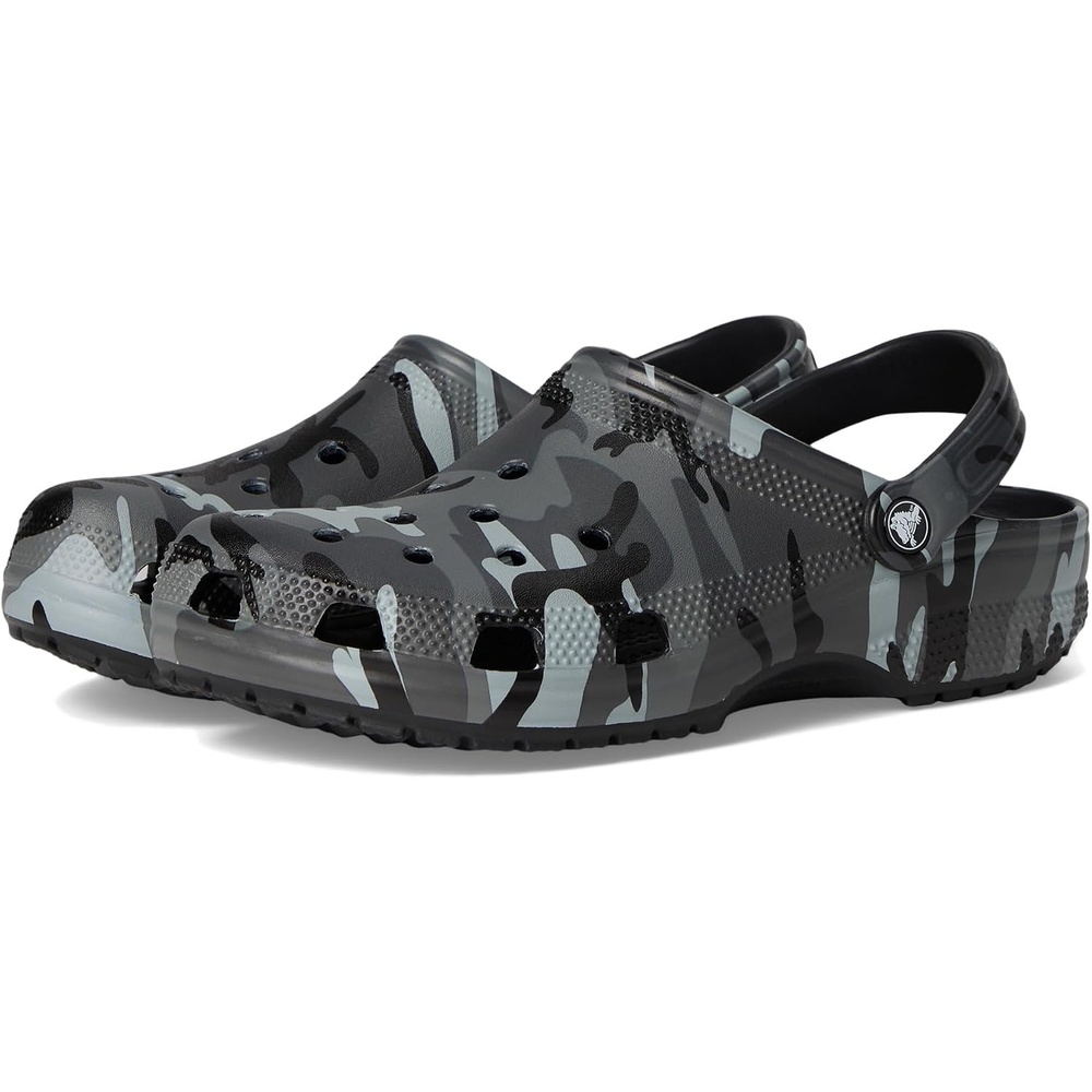image:imageCrocs UnisexAdult Classic Clog  Seasonal Graphic  Casual ShoesBlackSlate Grey