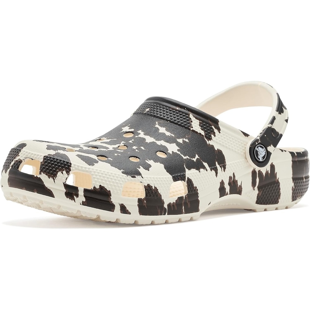 image:imageCrocs UnisexAdult Classic Clog  Seasonal Graphic  Casual ShoesChalkMulti Animal