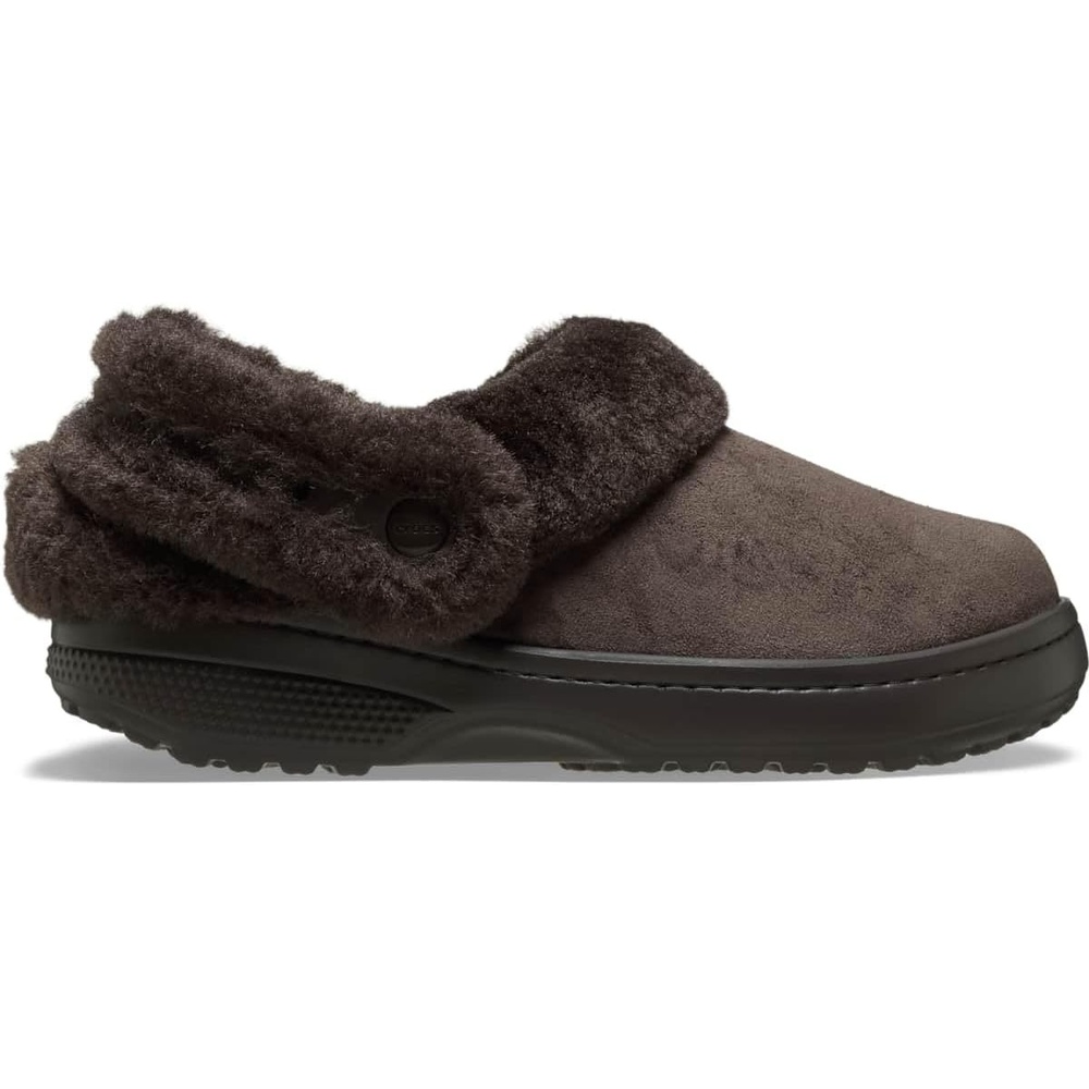 image:imageCrocs UnisexAdult Classic Unfurgettable Lined Clogs Fuzzy SlippersEspresso Vegan Suede