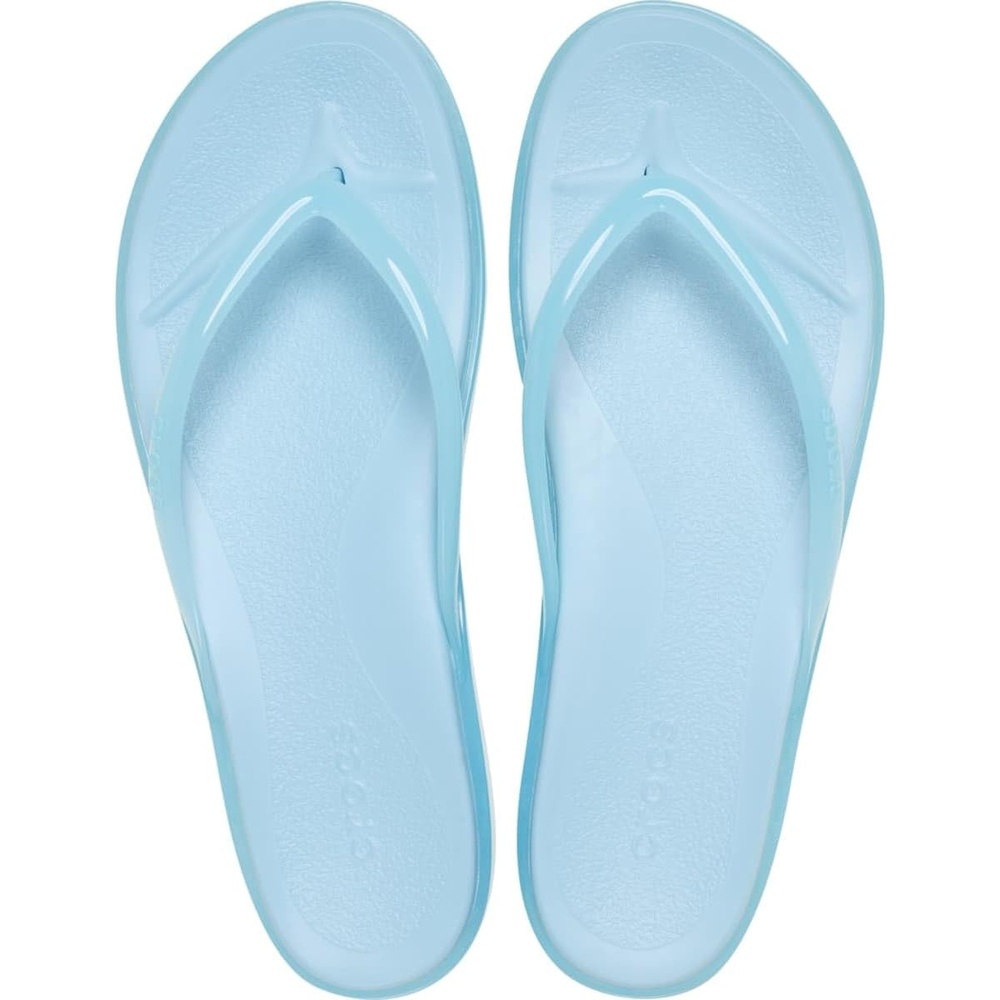 image:imageCrocs Womens Miami Round Toe Flip Flops  Flexible Straps  360 Degree Comfort  Croslite Foam FootbedSky Blue Jelly