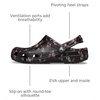 Crocs Unisex-Adult Classic Clog – Seasonal Graphic | Casual Shoes(Black Ditsy)
