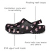 Crocs Unisex-Adult Classic Clog – Seasonal Graphic | Casual Shoes(Black/Flowers)