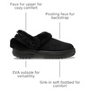 Crocs Unisex-Adult Classic Unfurgettable Lined Clogs, Fuzzy Slippers(Black Vegan Suede)