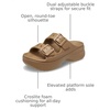 Crocs Women’s Classic Saturday Platform Sandals(Sepia)