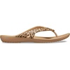 Crocs Women’s Kadee II Flip Flops(Leopard/Gold)