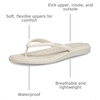 Crocs Women’s Miami Round Toe Flip Flops | Flexible Straps | 360 Degree Comfort | Croslite Foam Footbed(Almond Tint/Leopard)