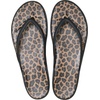 Crocs Women’s Miami Round Toe Flip Flops | Flexible Straps | 360 Degree Comfort | Croslite Foam Footbed(Black/Sepia/Leopard)
