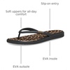 Crocs Women’s Miami Round Toe Flip Flops | Flexible Straps | 360 Degree Comfort | Croslite Foam Footbed(Black/Sepia/Leopard)