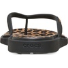 Crocs Women’s Miami Round Toe Flip Flops | Flexible Straps | 360 Degree Comfort | Croslite Foam Footbed(Black/Sepia/Leopard)