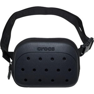 Crocs Classic Belt Waist Bag, Customizable Fanny Pack, Personalize with Jibbitz Charms, Black, One Size(Black)