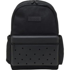 Crocs Nylon Backpack, Personalize with Jibbitz Charms, Black, One Size(Black)
