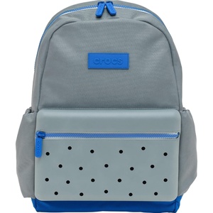Crocs Nylon Backpack, Personalize with Jibbitz Charms, Black, One Size(Grey/Multi)