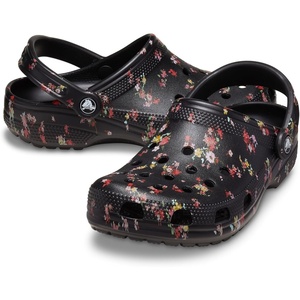 Crocs Unisex-Adult Classic Clog – Seasonal Graphic | Casual Shoes(Black Ditsy)