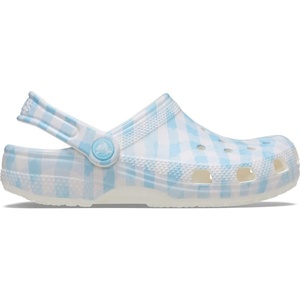 Crocs Unisex-Adult Classic Clog – Seasonal Graphic | Casual Shoes(White/Blue 1)