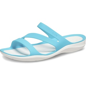 Crocs Women’s Swiftwater Sandals(White/Digital Aqua)