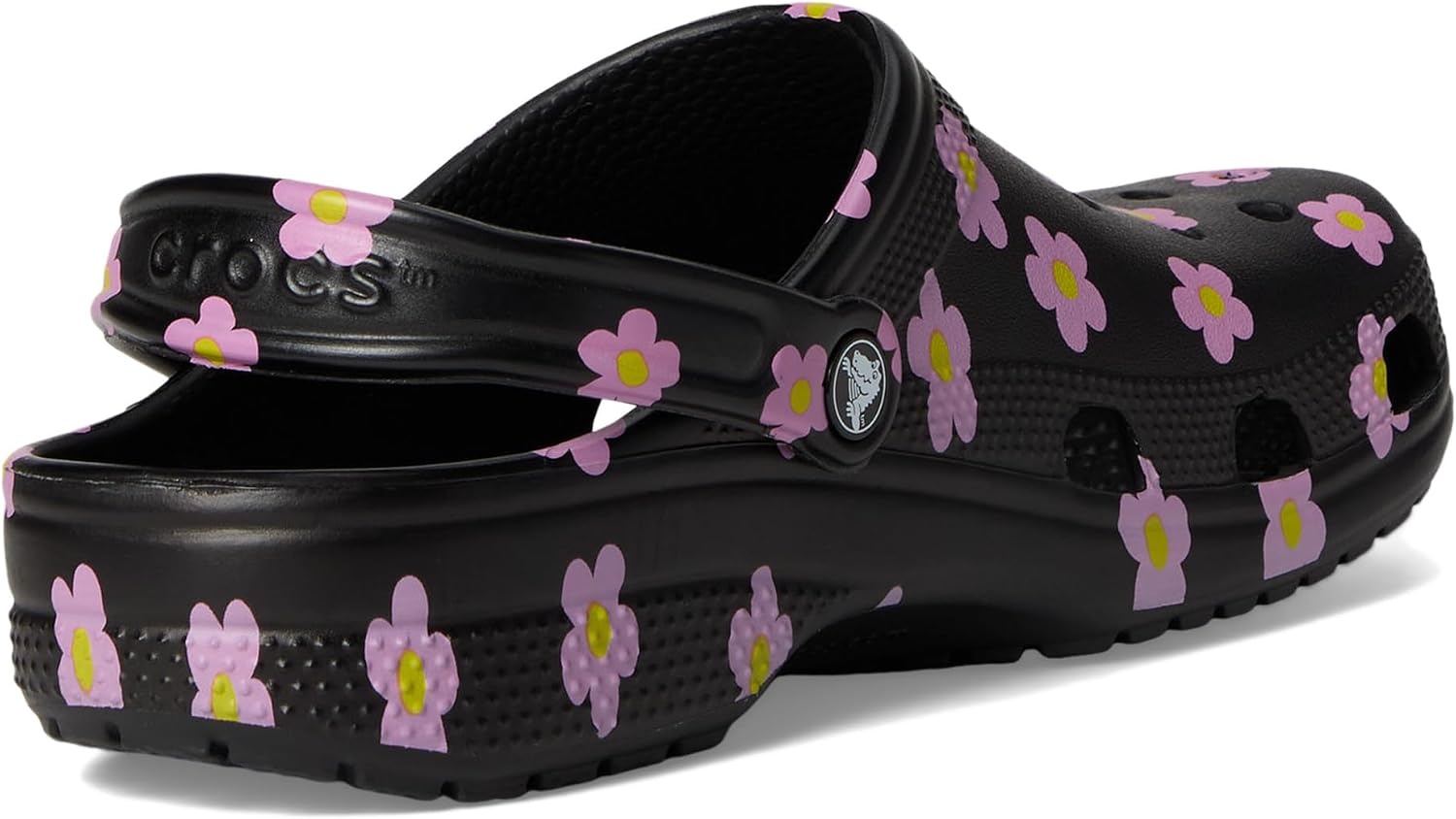 image:imageCrocs UnisexAdult Classic Clog Seasonal GraphicBlackFlowers