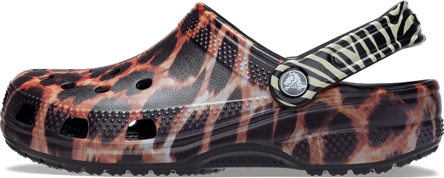 image:imageCrocs UnisexAdult Classic Clog Seasonal GraphicBlackMulti Animal Remix