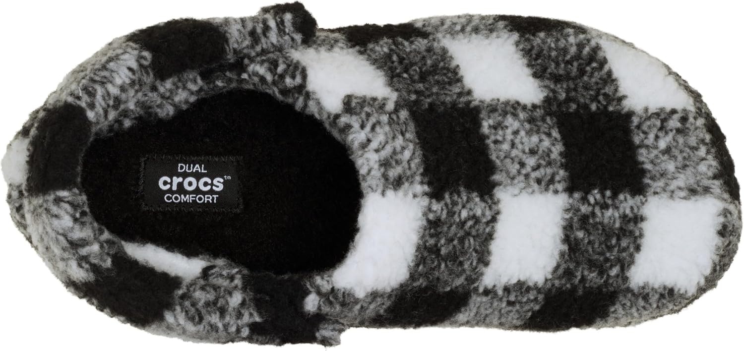 image:imageCrocs UnisexAdult Classic Cozzzy Lined SlipperBuffalo PlaidVarsity BlackWhite
