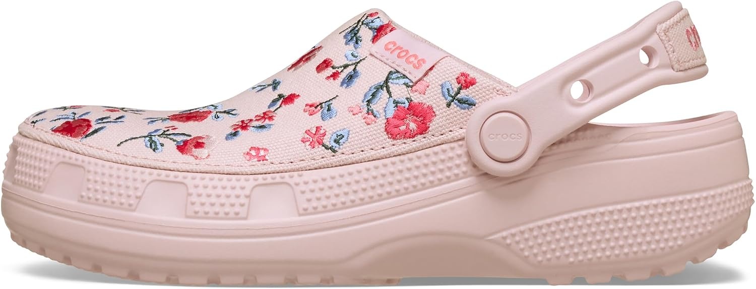 image:imageCrocs UnisexAdult Classic Crafted Canvas Clogs for Men and Women Floral Cotton Candy 12 Women10 Men