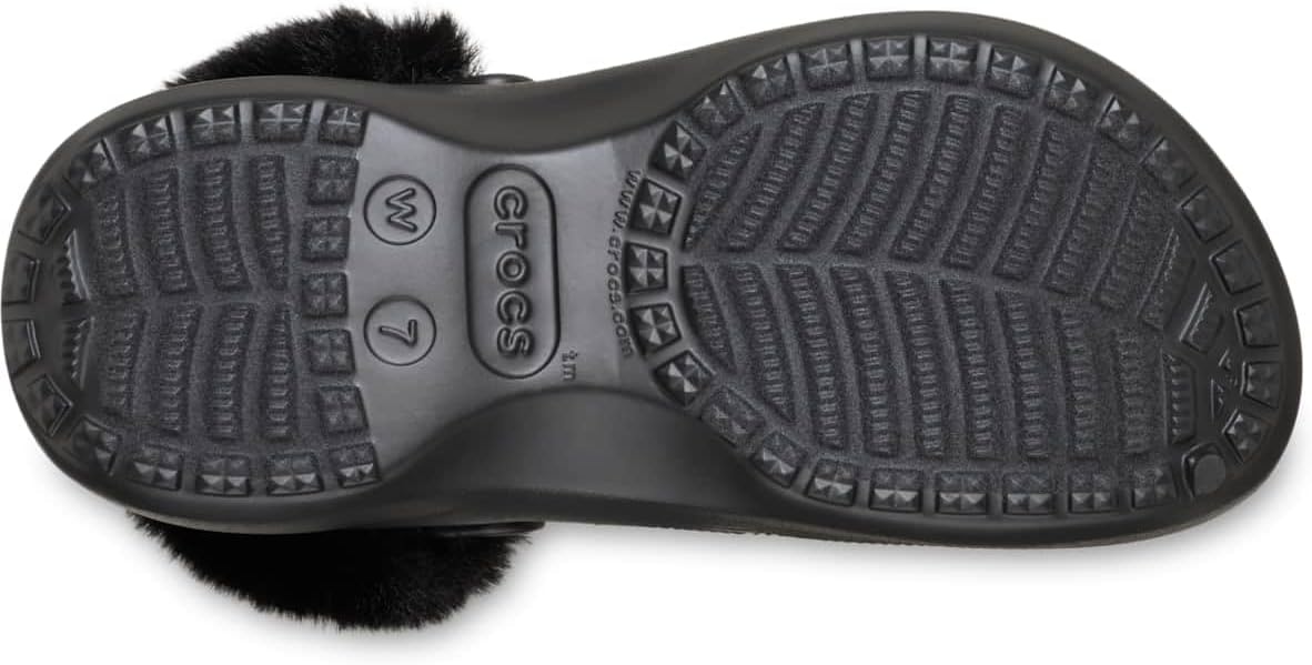 image:imageCrocs Womens Classic Platform Fuzz Lined Clogs Fuzzy SlippersBlack