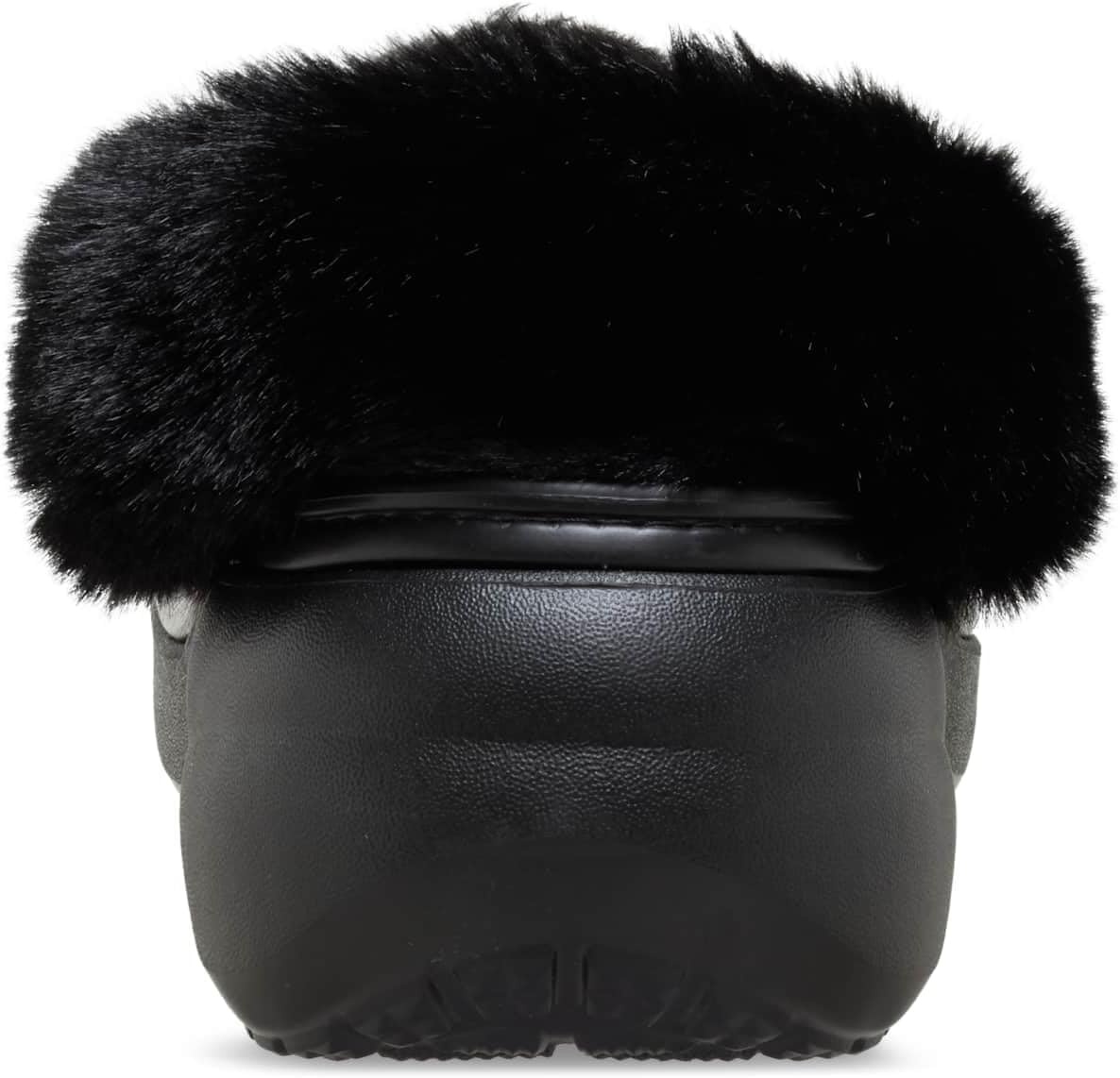 image:imageCrocs Womens Classic Platform Fuzz Lined Clogs Fuzzy SlippersBlack
