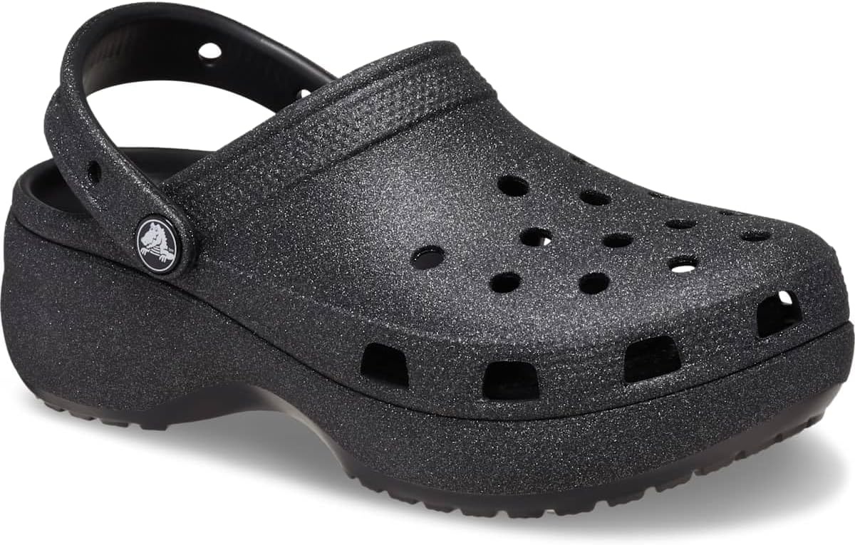 image:imageCrocs Womens Classic Platform Glitter ClogBlack Glitter