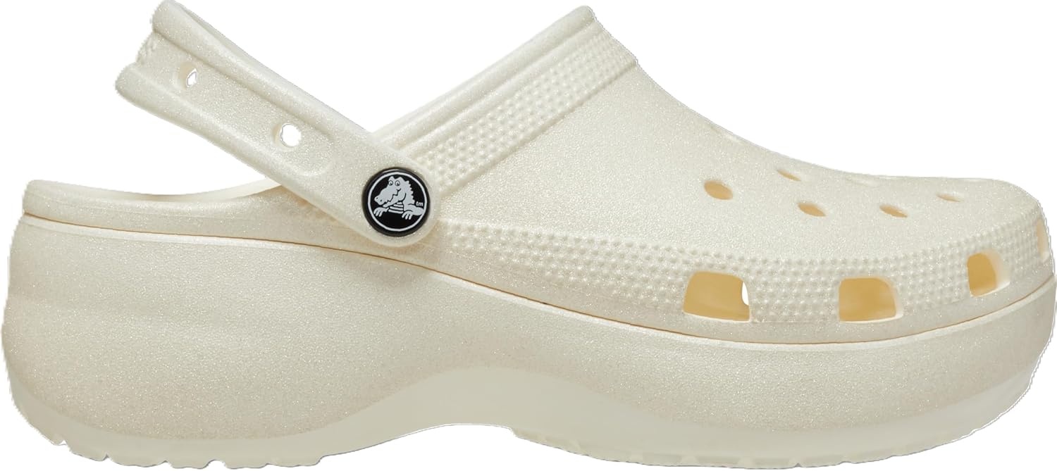 image:imageCrocs Womens Classic Platform Glitter ClogChalk